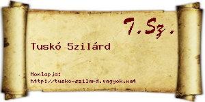 Tuskó Szilárd névjegykártya
