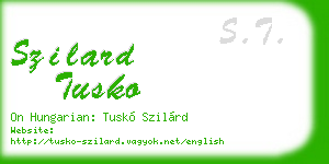 szilard tusko business card